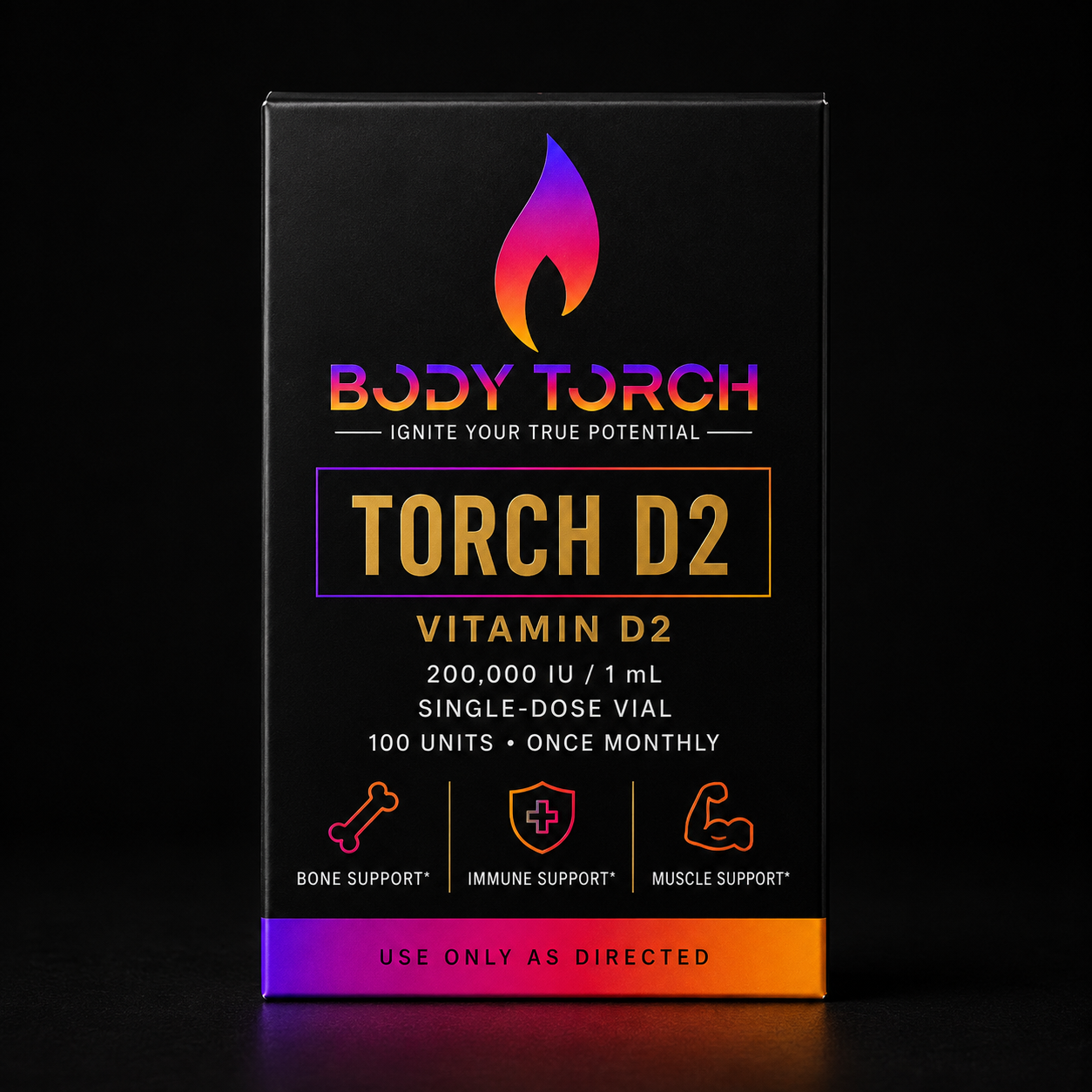 Torch D2 Vitamin D2 200,000 IU single-dose vial product packaging